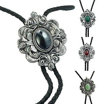シルバー彫刻ボロタイネックレス シルバー彫刻ボロタイネックレス